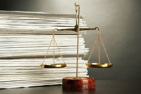 Photo of scale and papers