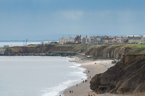 View from the England Coast Path looking at Seaham from the north