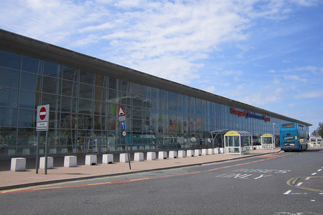 Exterior view of the terminal at Liverpool John Lennon airport