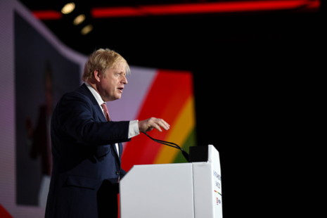 Prime Minister Boris Johnson speaking at the UK-Africa Investment Summit