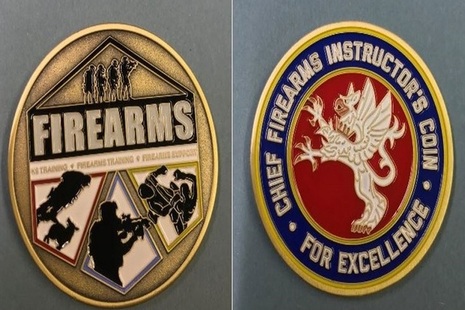 CFI coin awarded to PC Fisher