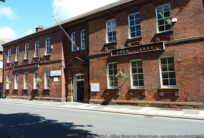 The library in Millom town centre