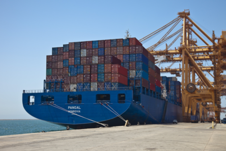 ship carrying freight containers