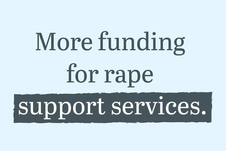 More funding for rape support services