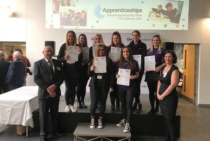 LLWR apprentices display their certificates after winning the Challenge.