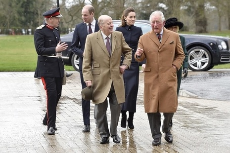 The Royal party visiting staff at the Defence Medical Rehabilitation Centre.