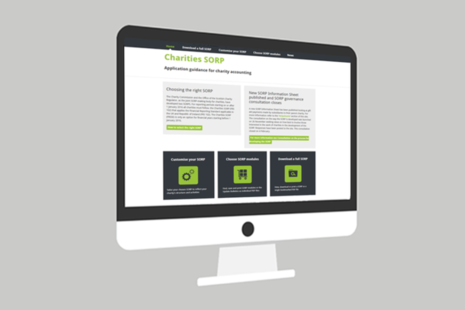 The Charity SORP website homepage.