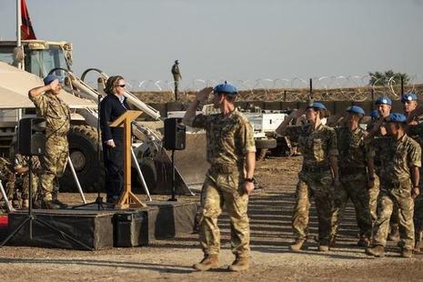 Minister for Armed receiving salutes