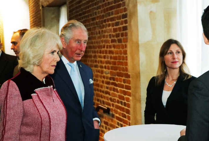 The Prince of Wales and Duchess of Cornwall visit the Cabinet Office