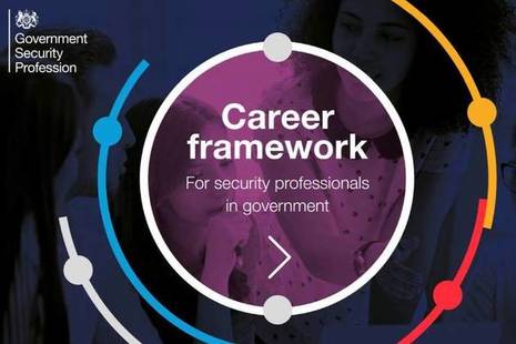 Detail from front cover of Government Security Profession leaflet, Careers for the curious