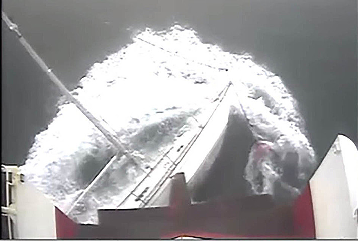 Red Falcon and Greylag moment of impact