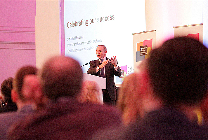Sir John Manzoni speaking at the ODP Celebration Event