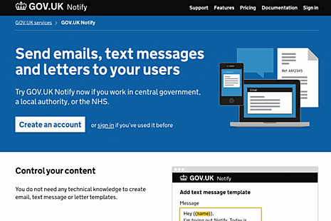 GOV.UK Notify screenshot