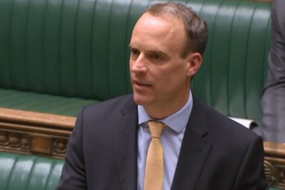 Foreign Secretary Dominic Raab