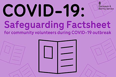 Graphic reading 'Safeguarding Factsheet' with an icon of a leaflet