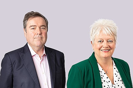 Image of the DBS Chief Executive, Eric Robinson, and DBS Chairman, Dr Gillian Fairfield.