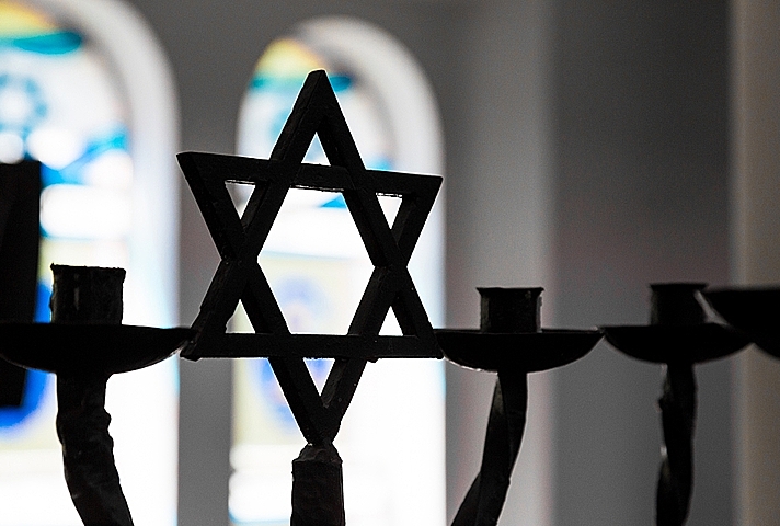 Star of David design inside a synagogue