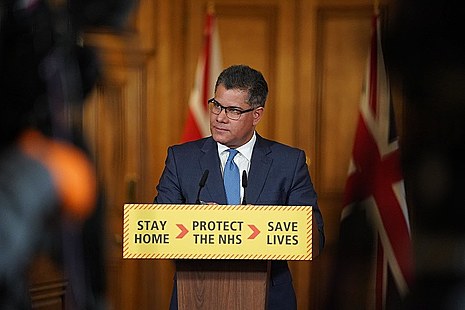 Business Secretary speaking at coronavirus press conference 1 April 2020
