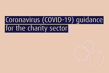 Image of text: "Coronavirus guidance for the charity sector"
