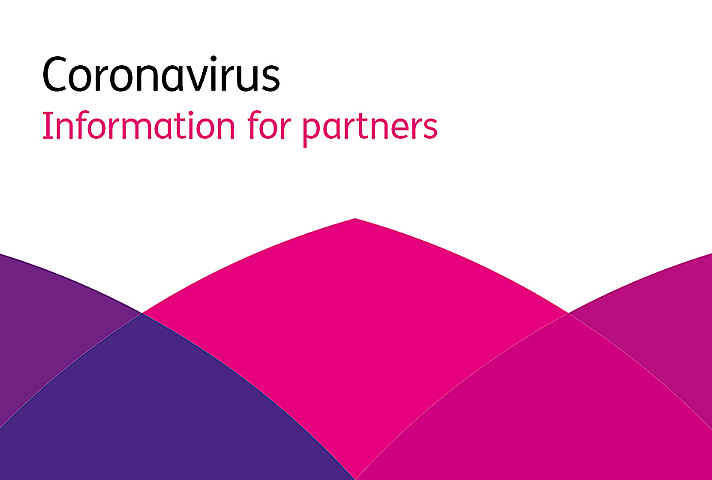 Homes England Graphic with words Coronavirus Information for Partners