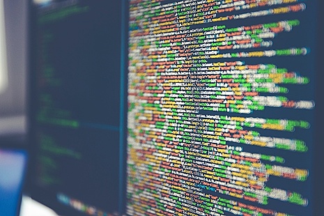 Screen showing code.