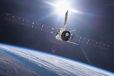Artist impression of BepiColombo's flyby of Earth