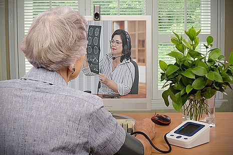 A patient receiving a health consultation.