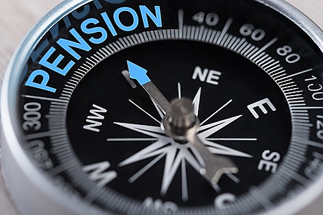 Compass pointing to Pension