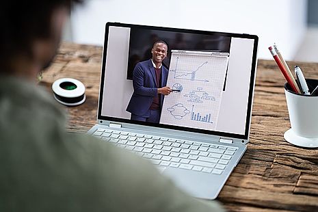 Man using computer