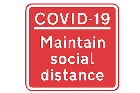 COVID-19 maintain social distance.