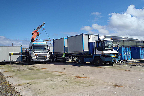 Temporary accomodation being moved