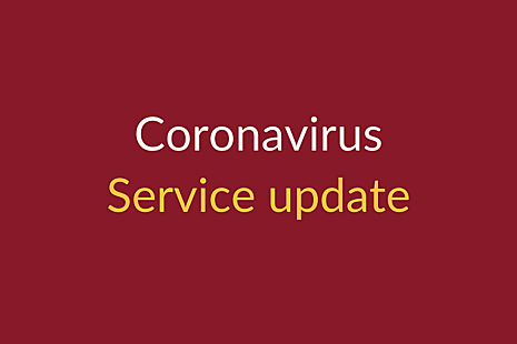 Coronavirus service update