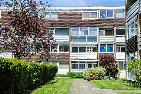 A block of flats in Woking, Surrey.
