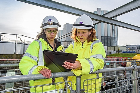 Two female apprentices at a nuclear site