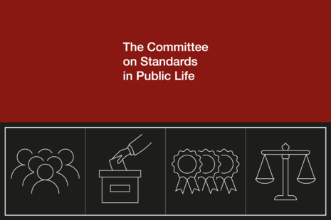 4 images connected to the theme of elections including ballot box and party rosettes