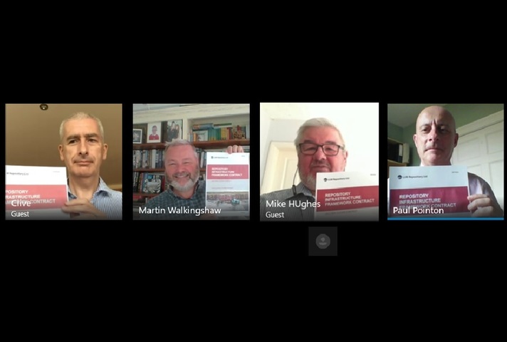Virtual signing ceremony for the £9 million contract between LLWR and Jacobs