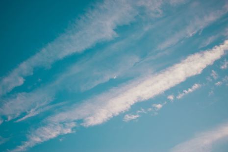 Moon visible in daytime sky