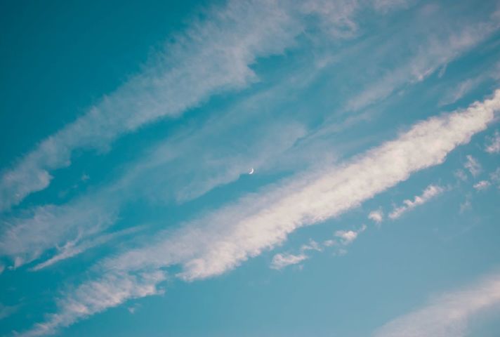 Moon visible in daytime sky