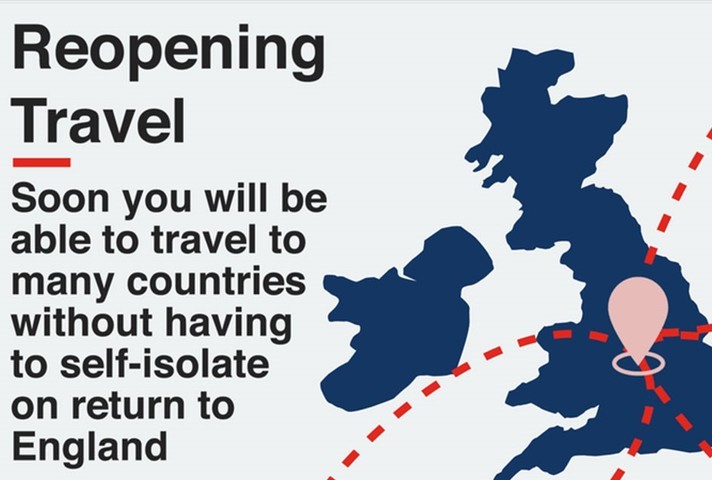 Reopening travel: soon you will be able to travel to many countries without having to self-isolate on return to England.