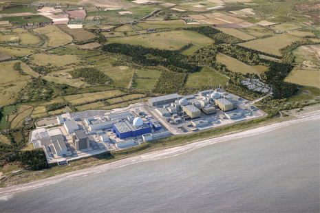 An artist's impression of the Sizewell C nuclear power station