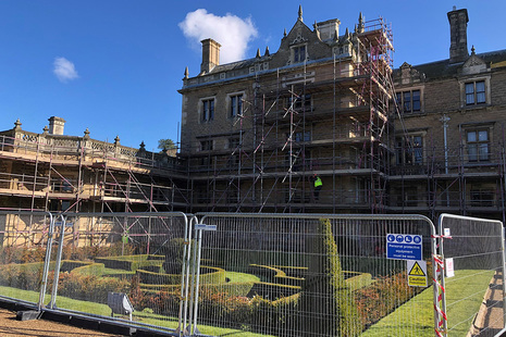 The Coal Authority carrying out repairs at Thoresby Hall.