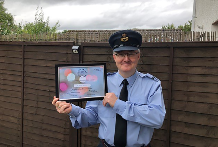 Overall CARA Winner Flt Lieutenant Grahame Kirsopp. Copyright Lowlands RFCA 2020