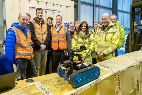 Representatives from RAIN with Jason Simpson and the ROV pictured earlier this year