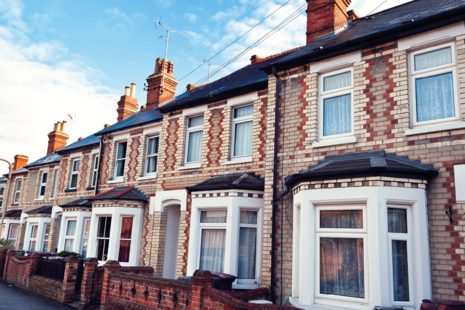 A row of terraced houses.