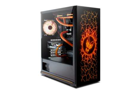 Fierce PC - Lumina desktop, custom built system with orange interior