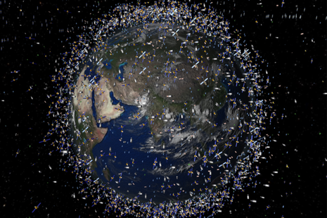 Space debris around Earth