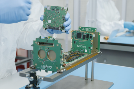 Spire nanosat under construction