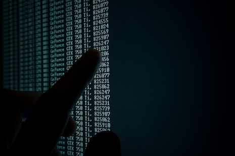 Data image on a PC screen