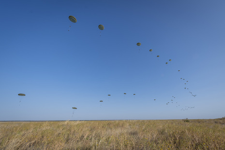 Over 200 British paratroopers made history this week when they jumped into southern Ukraine for the first time.