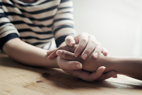 Clasped hands